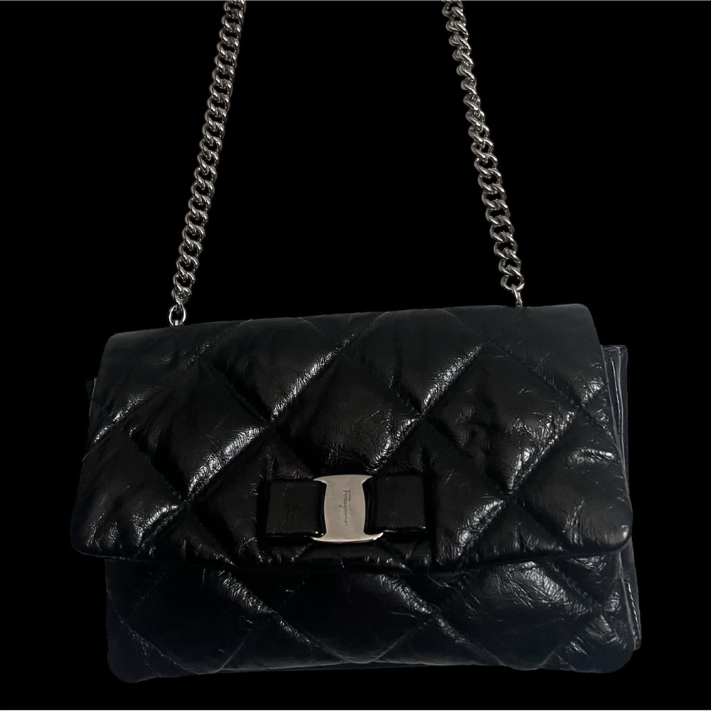 SALVATORE FERRAGAMO Gelly Quilted Leather Shoulder Bag